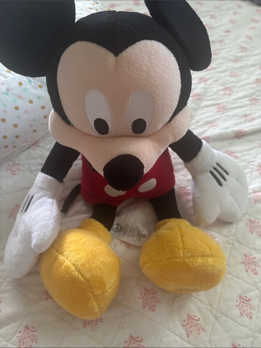 Disney Mickey Mouse Plush Toy in Black, Red, Yellow, White